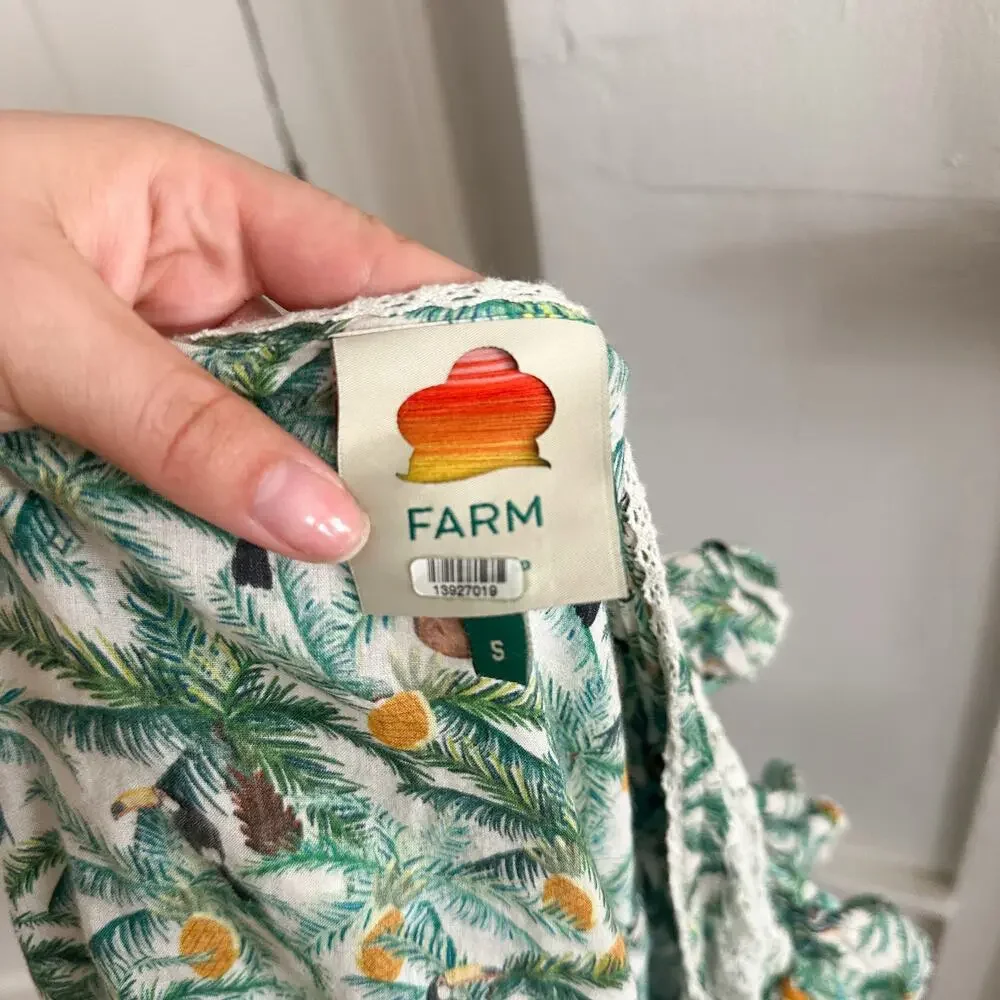 Farm Rio Toucan Tropical Print Top